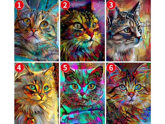 Diamond Embroidery Cats Cross Stitch Diamond Painting Cat Diamond Mosaic  Animals Rhinestone Kits Home Decor