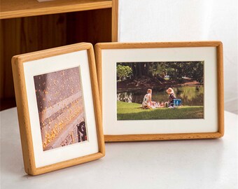Solid Wood Walnut Photo Frame, Photo Frame Holder,Rustic Picture Frame,Wooden Desktop Picture Frame,5th Anniversary Gifts,Wedding Gifts