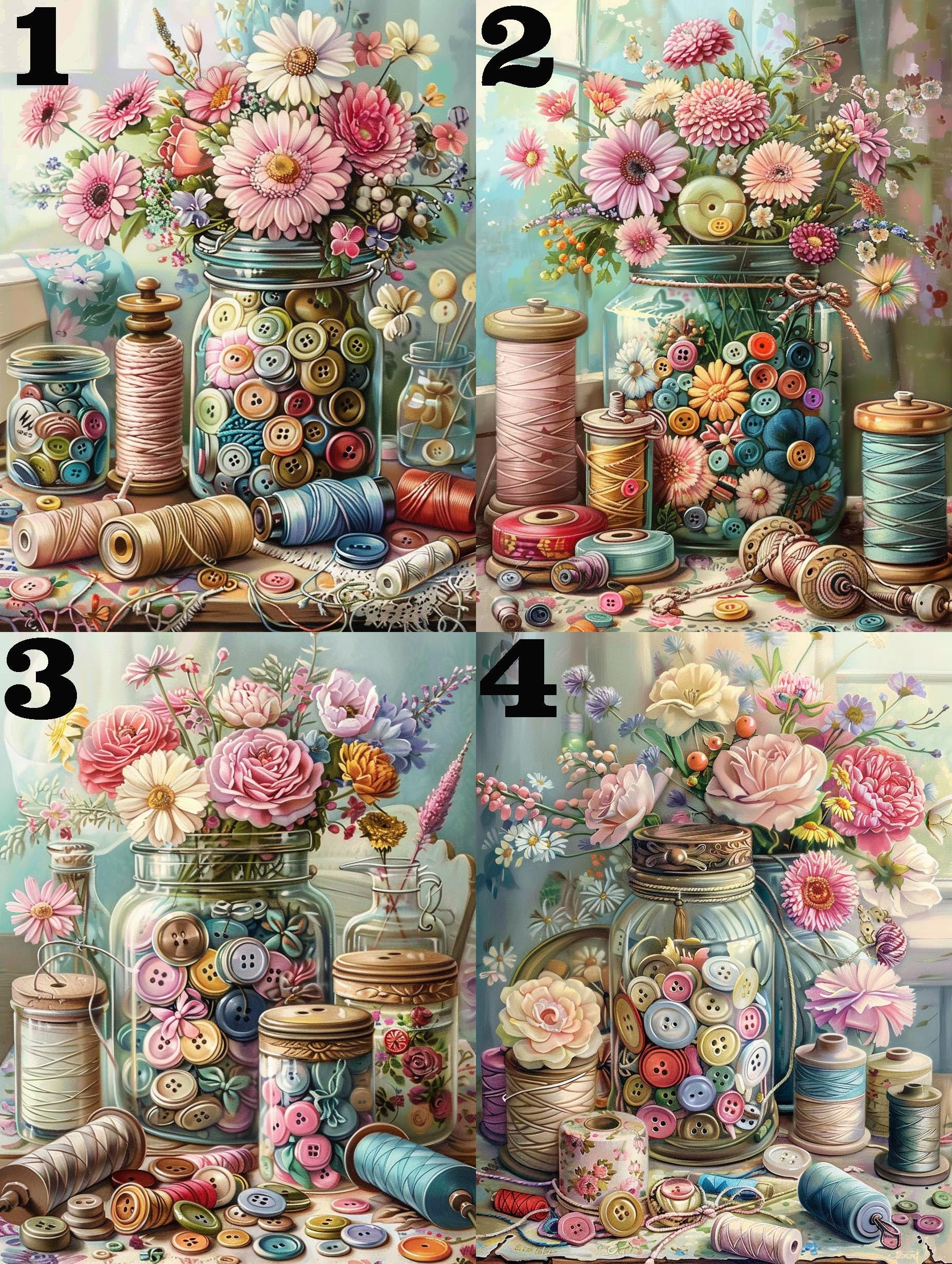 Full Drill Diamond Painting Kits Sewing DIY 5D Diamond Art Adult Sewing ...
