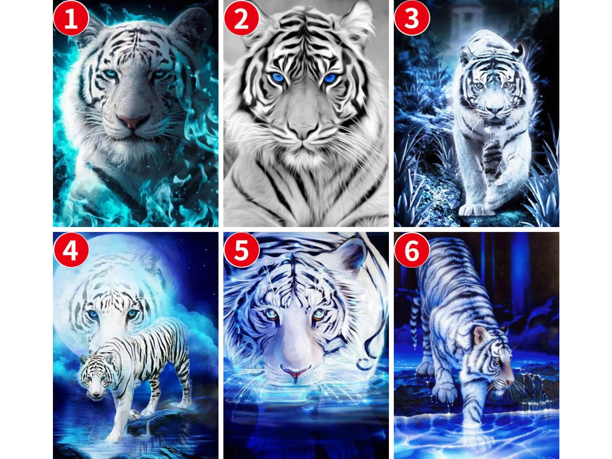 Diamond Painting - Special Shape - Tiger(25*30cm)--Best  Cheap-Animal-270389