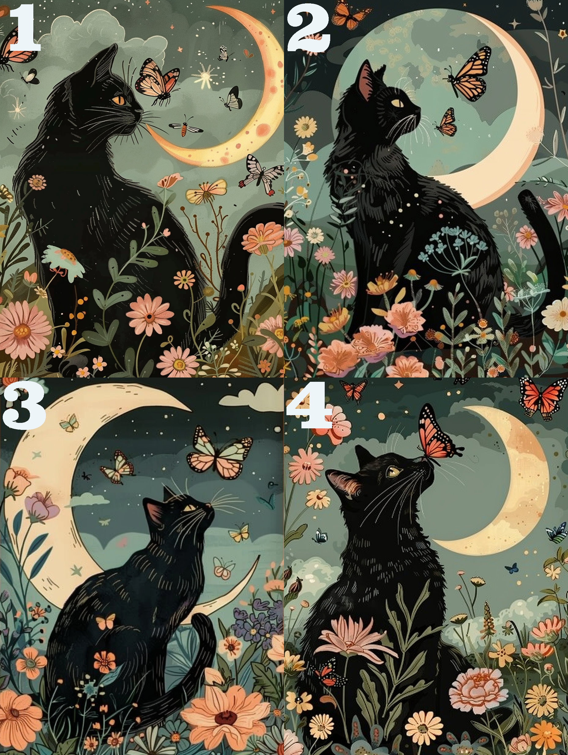 Stained Glass Black Cat Diamond Painting Art Kits,cat Lovers Gift,full ...
