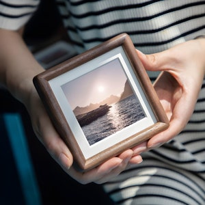 Mini Size Mortise Solid Walnut Wood Frame ,4x4，5x5,6x6，7x7，8x8,Wood Wall Frame With Plexiglass,Poster Frame,Wall Photo Frame,Made to Display