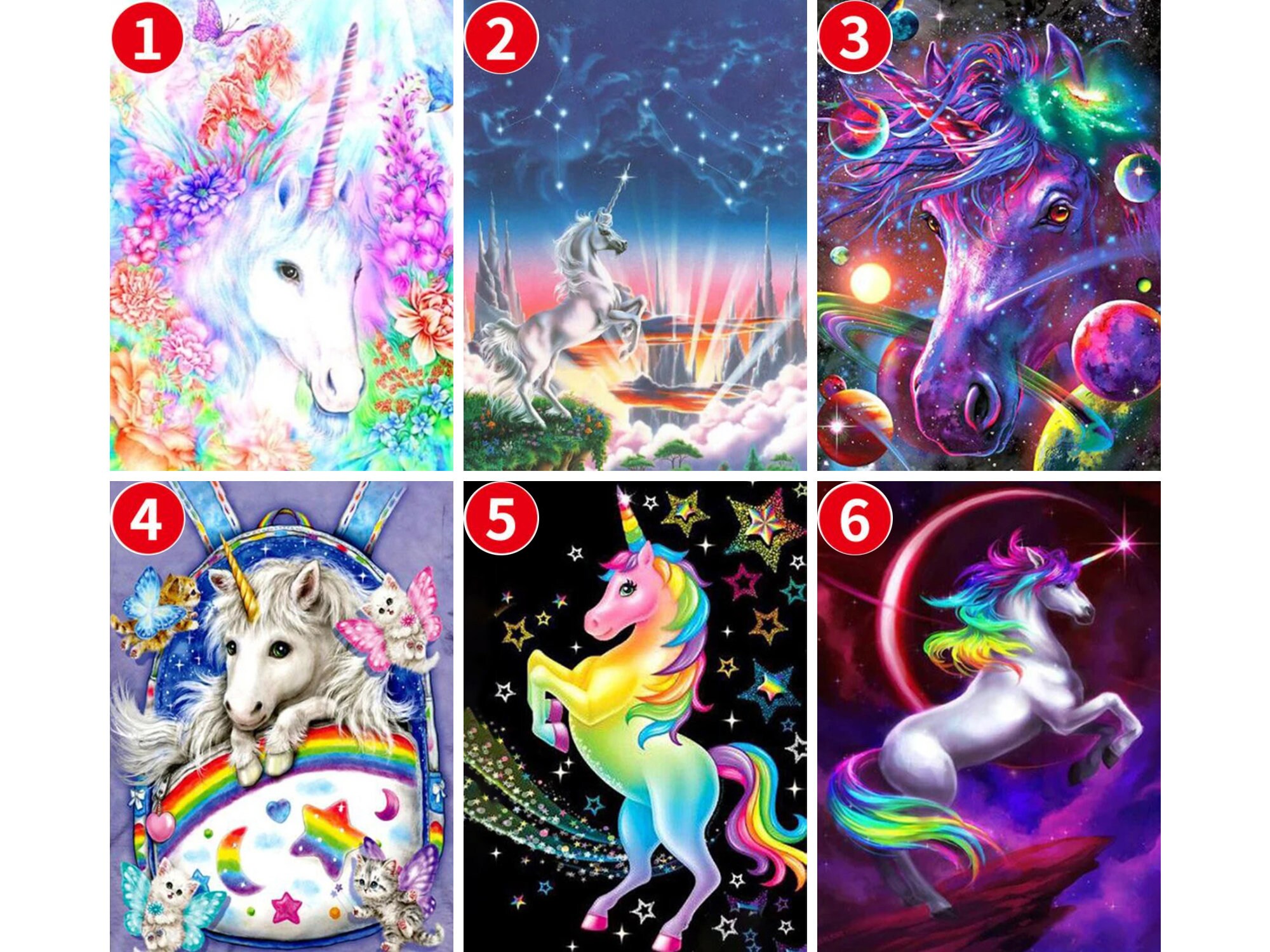5D Diamond Painting Kits for Kids Easy DIY Crystal Art Cartoon Unicorn Full  Drill Painting by Number Kits for Children Gift