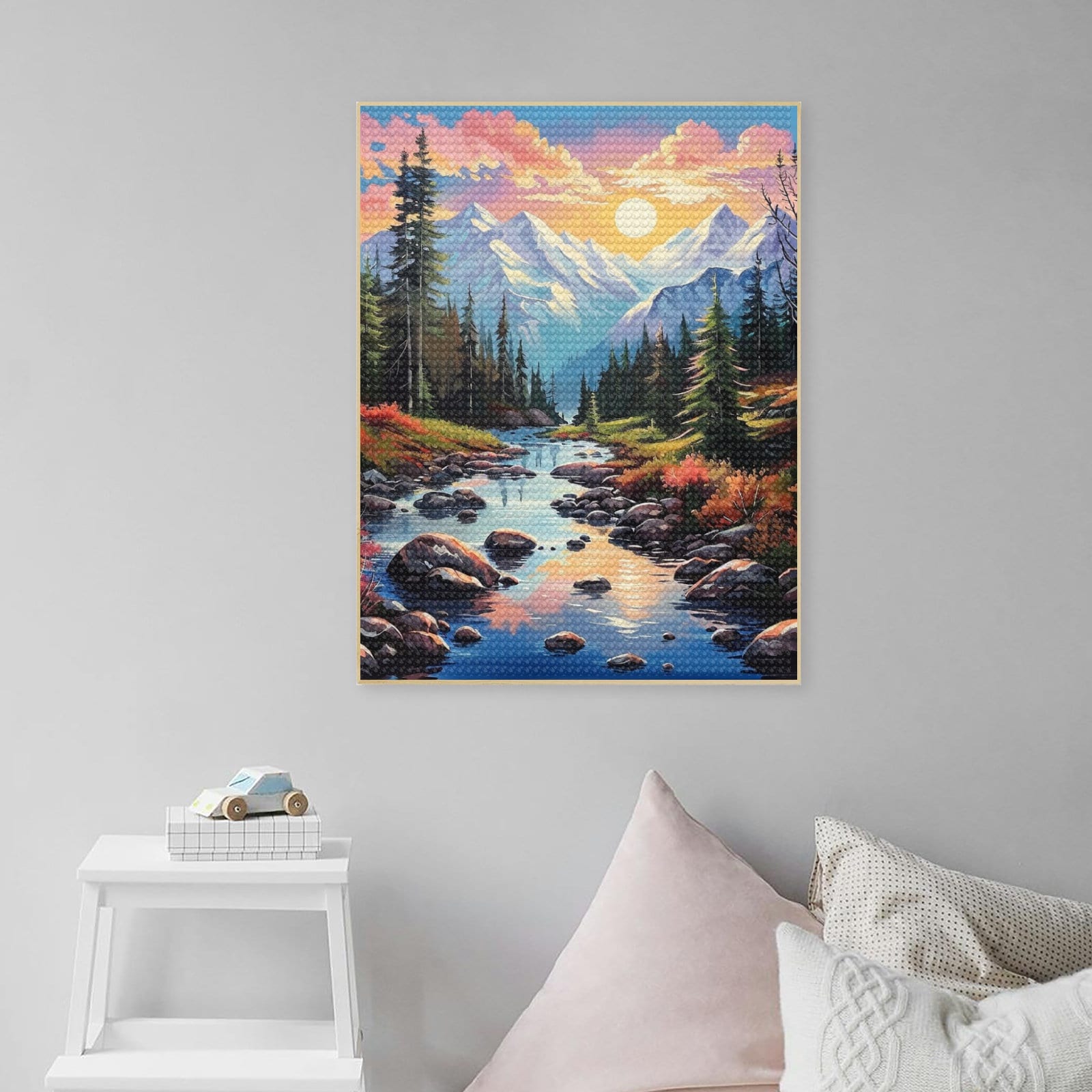 GDYEEH DIY 5D Aurora Forest Diamond Painting Kit - Full Round Drill Sparkling Art For Beginners, 12x16 Inch Home Decor - View #3
