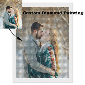 Custom Diamond Painting Kits,5D Diamond Painting for Adult,Photo Portrait Diamond Art,Personalized DIY Gift,Anniversary Gift Birthday