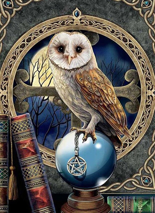 Blue Magic Owl Diamond Painting 