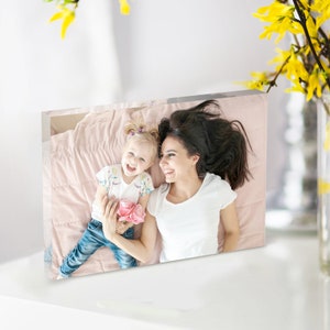 Bloco de acrílico com foto personalizado, moldura de acrílico, presente com foto personalizado, presente de dia dos pais, impressão de foto, presente para pai da filha, melhor presente