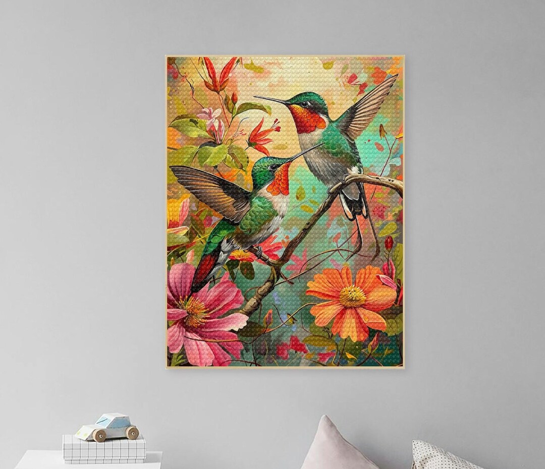 5D Diamond Painting Kits for Adults Hummingbird DIY Diamond Art Kits ...