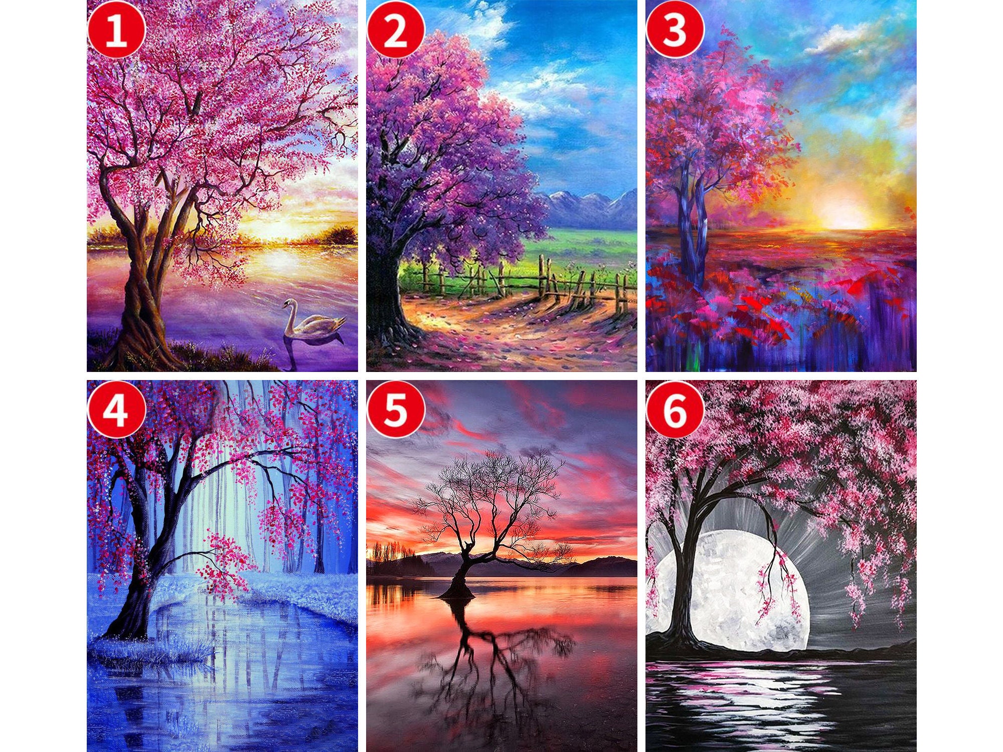 Diamond Painting Pink Clouds and Sky Paint with Painting by Number Kits  Full Drill Rhinestone for Home Wall Decor 12X16 Inch