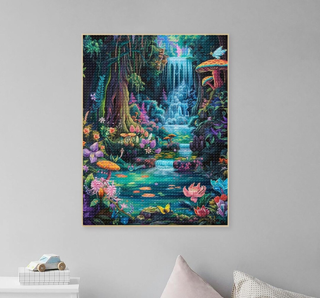Fantasy Landscape Diamond Art，forest 5D DIY Full Square Round Drill ...