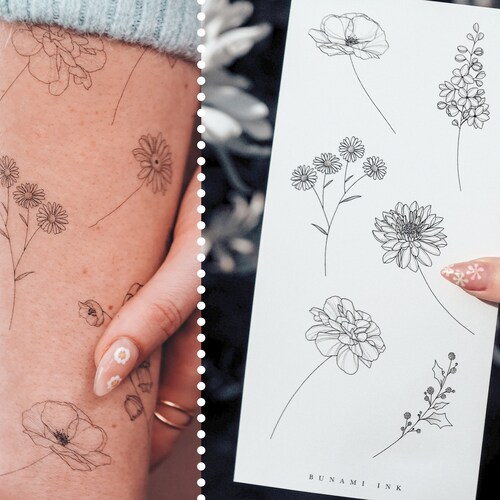 Birth Flower Tattoo Designs Art Board Print  islamiyyatcom