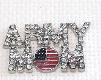 Army Mom Rhinestone Needle Minder Rare Earth Magnets