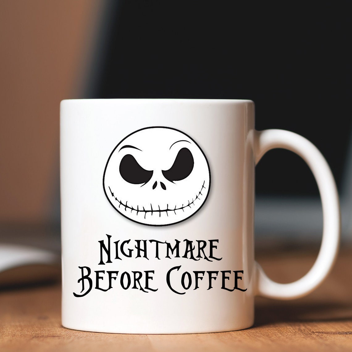 Nightmare before coffee christmas mug humorous mug gift custom | Etsy