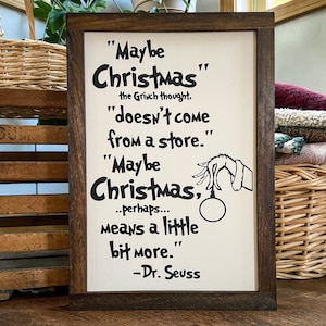 Grinch Christmas Decoration, Grinch Sign, Dr. Suess Wall Decor, Grinch Quote, Farmhouse Christmas Sign, Christmas Quote Sign