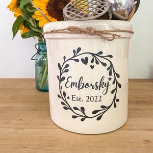 Soporte para utensilios personalizado de 1 galón, soporte para utensilios de cocina, regalo de aniversario para parejas, regalo de aniversario para parejas, regalo de boda para parejas