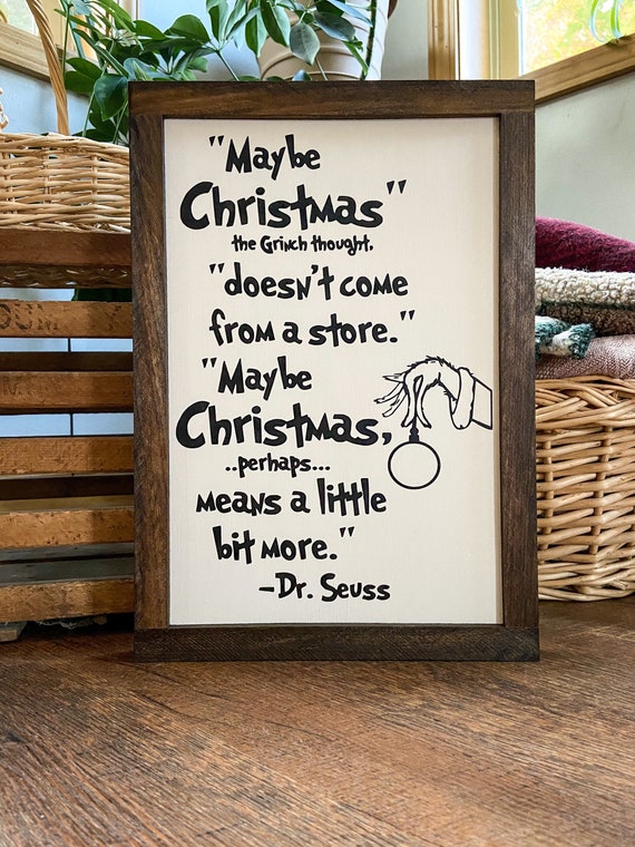Grinch Christmas Decoration, Grinch Sign, Dr. Suess Wall Decor, Grinch  Quote, Farmhouse Christmas Sign, Christmas Quote Sign -  Canada