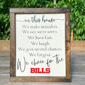 Buffalo Bills, Buffalo Bills Fan Gift, Buffalo Bills Fan, Football Sign, Farmhouse Football Sign, Bills Football, Let&#39;s Go Buffalo, 716 Gift