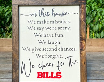 Buffalo Bills, Buffalo Bills Fan Gift, Buffalo Bills Fan, Football Sign, Farmhouse Football Sign, Bills Football, Let&#39;s Go Buffalo, 716 Gift