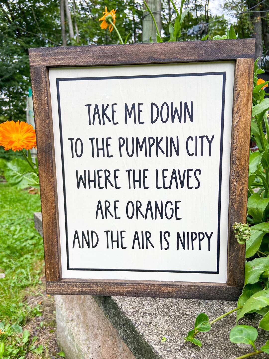 Pumpkin City Sign: Funny Fall Farmhouse Decor (9.5