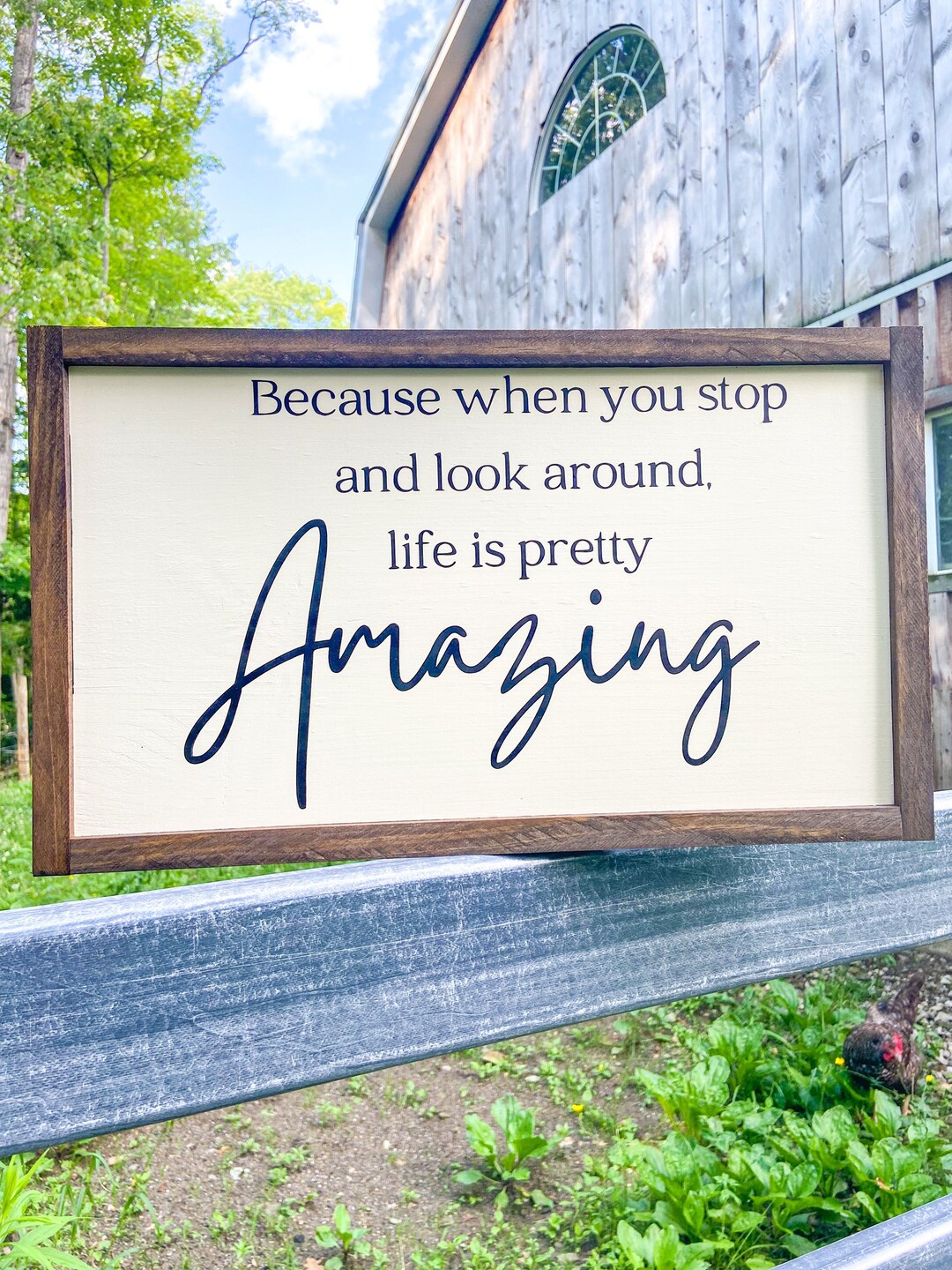Positive Quote Sign, Life is Pretty Amazing Sign, Large Inspirational ...