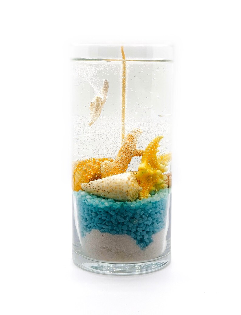 Seashell Gel Candle with ocean breeze scent 20 oz / Luxury Etsy