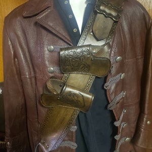 Pirate leather bandolier/baldric