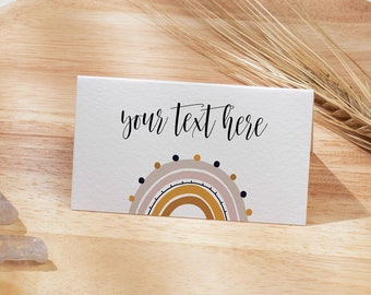 Étiquettes alimentaires modifiables, Rainbow Buffet Food Label Place Card, Tent Card Escort Card Template, Girl Birthday or Baby Shower Printable Party Z8