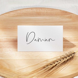 Tarjetas de lugar de boda, tarjeta de lugar imprimible, descarga digital, tarjetas de lugar modernas, descarga instantánea, plantilla de tarjeta de lugar de nombre de boda WED54