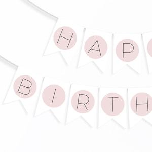 Bearbeitbare Geburtstagsbanner Vorlage druckbare 1. Geburtstag Wimpel Banner druckbare Sofort Download Party Banner Happy Birthday Banner Z170