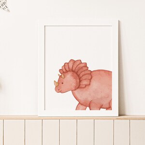 Dinosaur Wall Art, Printable Dinosaur Wall Decor, Dinosaur Nursery Art, Baby Boy Decor, Baby Shower Gift, Watercolor Wall Art Dino Print
