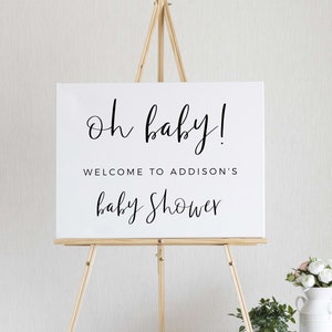 Editable Baby Shower Welcome Sign Baby Shower Welcome Poster INSTANT ...