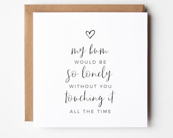 Funny Anniversary Card for Him, Cheeky Birthday Card for Boyfriend or Husband, Rude Anniversary Card for Husband, Printable Greeting Card