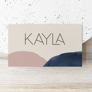 Wedding Place Cards, Printable Place Card, Digital Download, Modern Place Cards, Instant Download, Wedding Name Place Card Template WED06