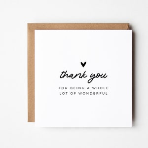 Tarjeta de agradecimiento personalizada, lote completo imprimible de maravillosas tarjetas de felicitación DIY para maestra, madre, hermana, bestie, mentor, mejor amigo, gracias