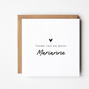 Biglietto di ringraziamento personalizzabile, modello stampabile Biglietto di auguri personalizzato Matrimonio Compleanno Damigella d'onore Migliore amico Nota per il download immediato fai da te