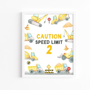 Editable Construction Themed Custom Party Sign, Personalized Caution Sign Template, Editable Construction Zone Decor, Digital Download Z289