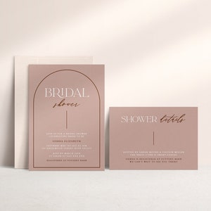 Boho Bridal Shower Invitation Template Bundle Terracotta Arch Bridal Shower Invitation Editable Wedding Shower Invite Instant Download WED34