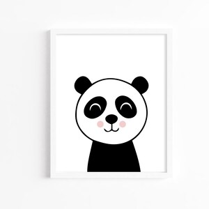 Panda Print, Nursery Art Printable, Instant Download Nursery Print, Baby Animal Print, Panda Nursery Decor, Kids Wall Art, Baby Nursery Art
