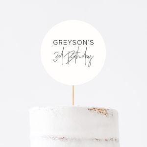 Einfache Cake Toppers SOFORTIGER DOWNLOAD Druckvorlage Kinder Torten Dekoration Design Bearbeitbar DIY Geburtstag Party Dekoration Z126