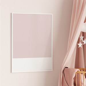 Pink Color Block Wall Art Print, Modern Minimalist Instant Download Printable Perfect for Girls Nursery Kids Bedroom or Chic Living Room
