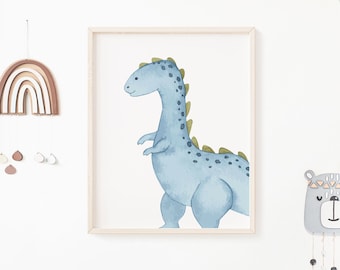 Arte de parede para impressão de berçário, decoração de dinossauro, arte de parede de quarto de meninos, decoração de quarto infantil, arte de dinossauro, presente de decoração de berçário, dinossauro de berçário para impressão