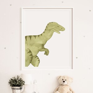 Digital Print Your Own Dinosaur Wall Art Print, T-Rex Art Print, Kids Bedroom Wall Art, Nursery Wall Art, Watercolor Dinosaur Printable Art