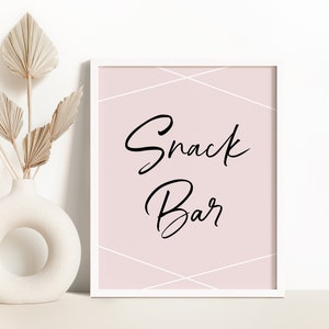 Snack Bar Sign INSTANT DOWNLOAD Take a Treat Baby Shower Sign Favor Signs Cake Sign Food Sign Snacks Sign Food Table Sign Editable DIY Z79