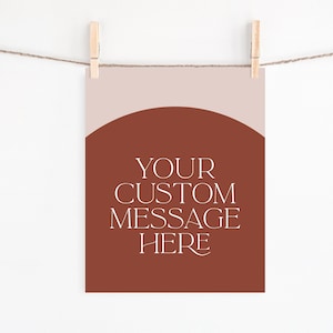 Editable Custom Sign Template, Instant Download Printable Modern Boho Arch Terracotta  Blush, Perfect for Weddings and Bridal Shower WED12