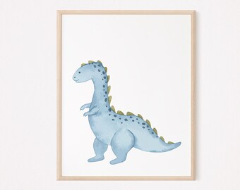 Arte de parede para impressão de berçário, decoração de dinossauro, arte de parede de quarto de meninos, decoração de quarto infantil, arte de dinossauro, presente de decoração de berçário, dinossauro de berçário para impressão