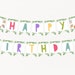 Happy Birthday Banner Garland Template, Safari Animals Pink Wild One ...