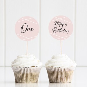 Editable Cupcake Toppers, Printable Pink Cupcake Topper Template ...