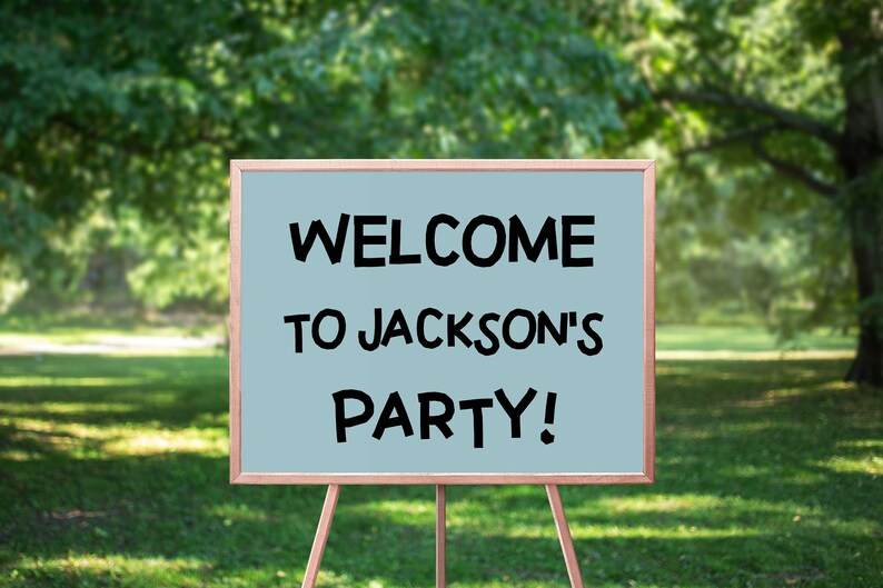 Editable Boys Birthday Welcome Sign, Instant Download Printable Modern ...