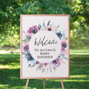 Editable Baby Shower Welcome Sign Baby Shower Welcome Poster INSTANT ...