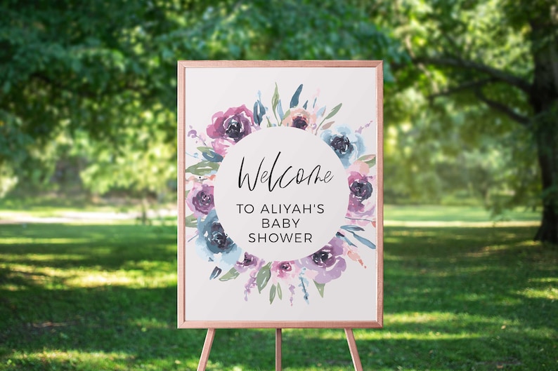 Editable Baby Shower Welcome Sign Baby Shower Welcome Poster | Etsy